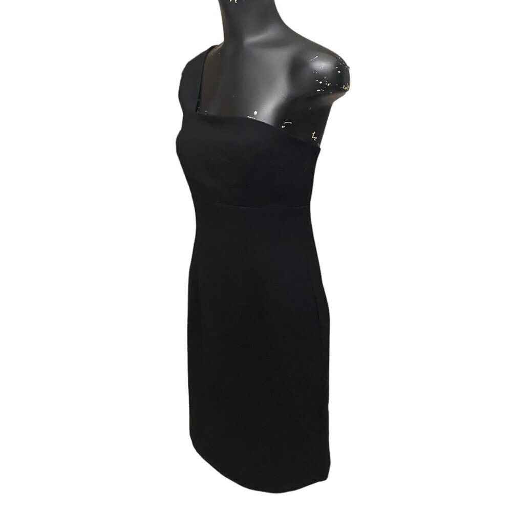 NEW Nicole Miller Lola One Shoulder Dress in Black Size 4 - Picture 4 of 8